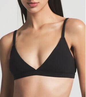 SKIMS Jersey Knit Bralette Black Size Medium